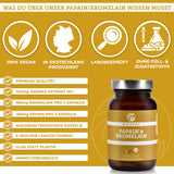 Papaïne & Bromélaïne en flacons de verre (capsules gastro-résistantes)