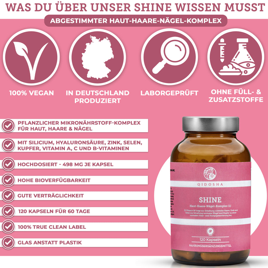 SHINE Haut, Haare, Nägel Komplex im Glas