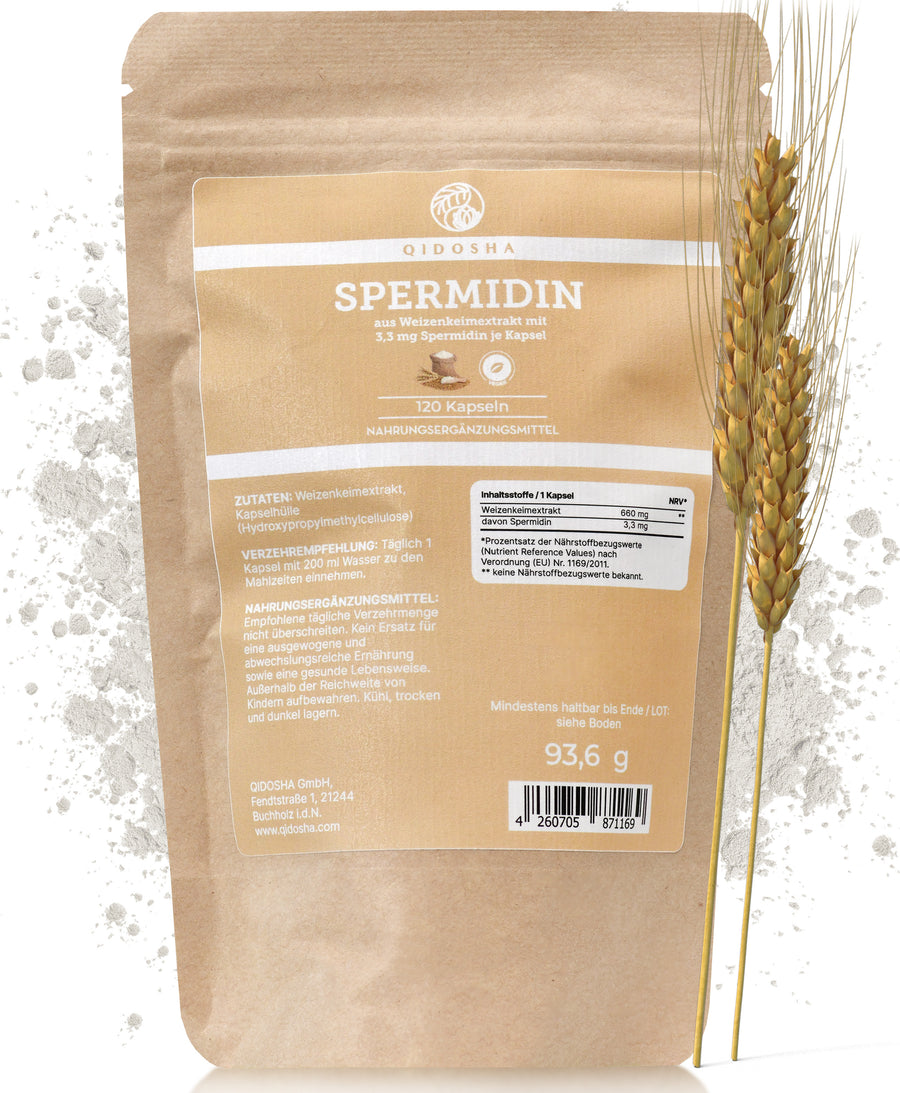 Spermidine from wheat germ extract in a refill bag