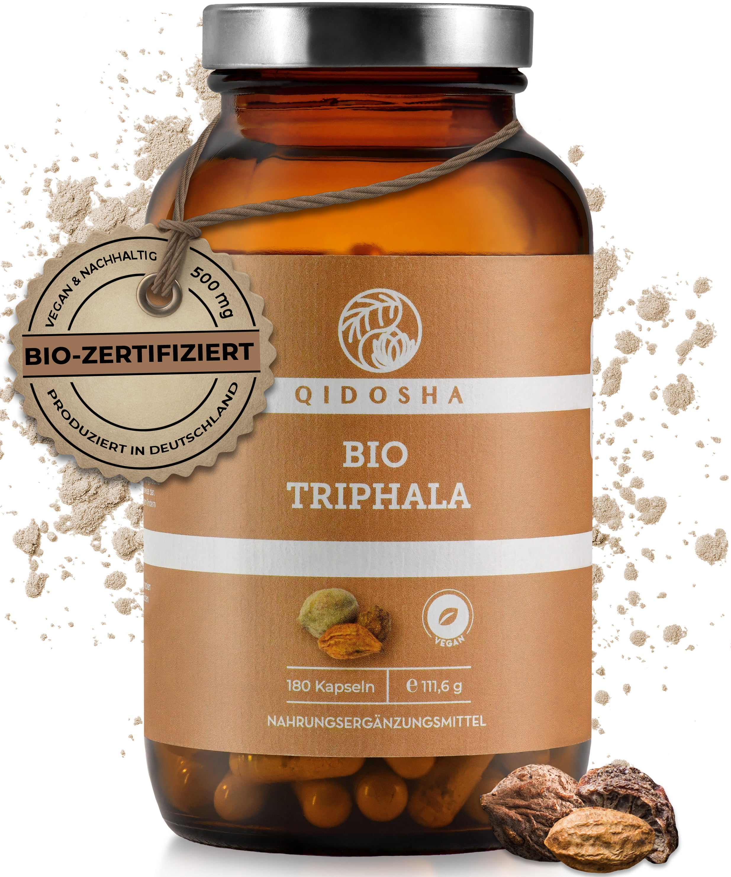 Bio Triphala Premium Qualität - 500 mg pro Tagesportion