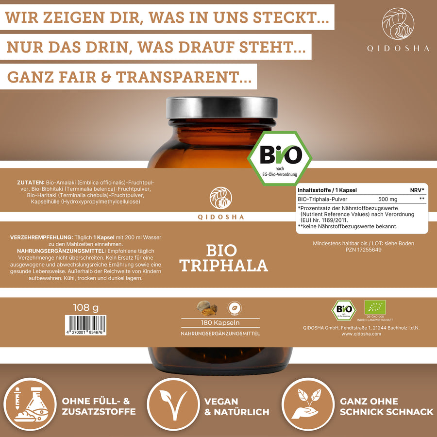 Bio-Triphala im Glas