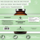 Weidenrinden-Extrakt mit 25% Salicin von Qidosha: Premium-Kapseln ohne Füllstoffe, vegan, laborgeprüft, reiner Wasserextrakt, 180 Kapseln. Hergestellt in Deutschland.