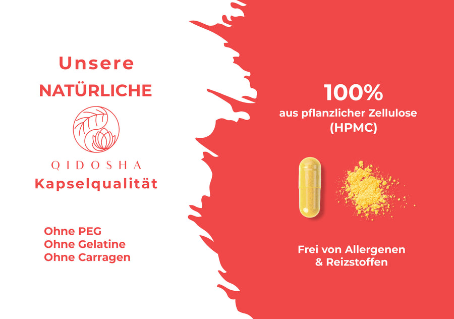 Coenzym Q10 liposomal mit PureWay™ Q10: Premium-Kapseln aus pflanzlicher Zellulose, frei von Allergenen, ohne Gelatine, PEG, Carrageen. Hohe Bioverfügbarkeit, laborgeprüfte Qualität, True Clean Label.