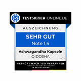 Organic Ashwagandha with 500mg per capsule, 240 pieces