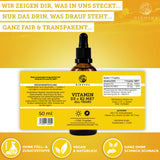 QIDOSHA Daily Essentials Plus Stack: Premium Nahrungsergänzung, Vitamin D3 und K2, 50 ml Tropfflasche, laborgeprüft, vegan, ohne Füllstoffe, für tägliche Basisversorgung.