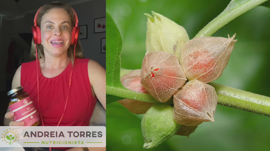 Organic Ashwagandha with 600mg per capsule, 180 pieces