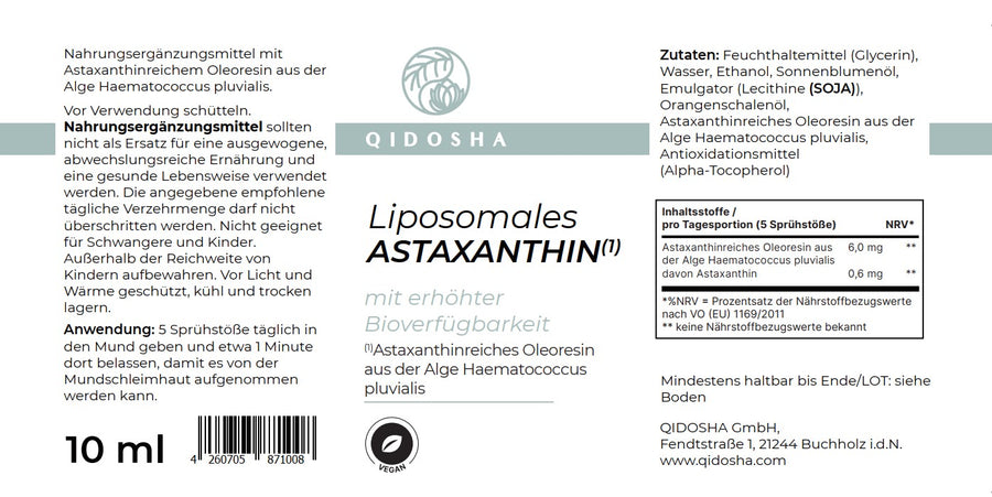 Astaxanthin liposomal 10ml Mundspray