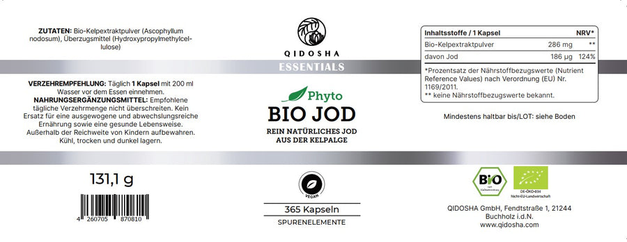 Bio Jod (pflanzlich) aus der Kelpalge im Glas