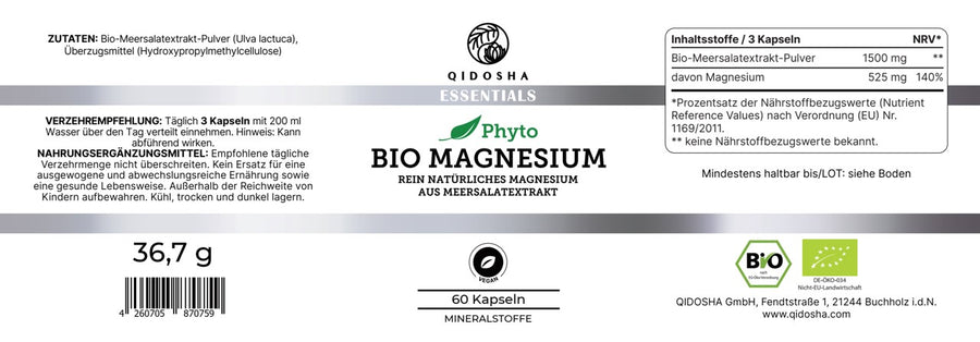 Magnesium (pflanzlich) aus Bio-Meersalat-Extrakt im Glas