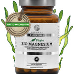 QIDOSHA ESSENTIALS Premium Magnesium, pflanzlich aus Bio-Meersalat-Extrakt, 60 vegane Kapseln. Hohe Qualität, laborgeprüft, ohne Füll- oder Zusatzstoffe, nachhaltig in Deutschland produziert.