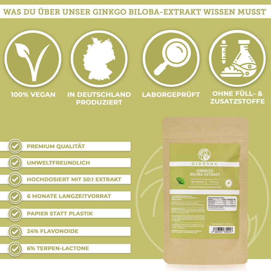 Ginkgo extract in a refill bag