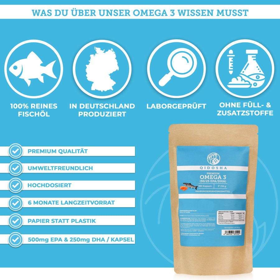 Omega 3 fatty acids with high EPA and DHA content in the refill bag