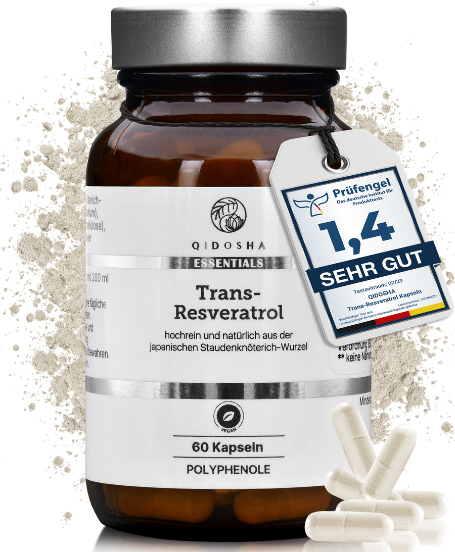 Trans-resveratrol with piperine in a jar