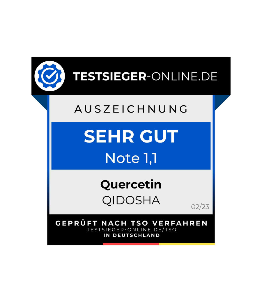 Quercetin in a glass (NEW with higher quercetin content: 500mg per capsule)