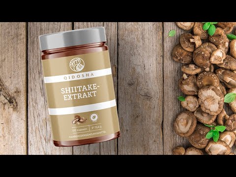 Shiitake extract in a glass